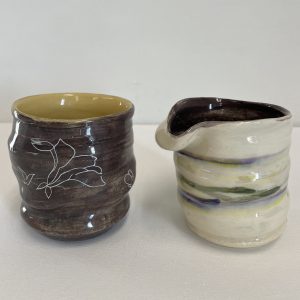 Cup set Yellow and white